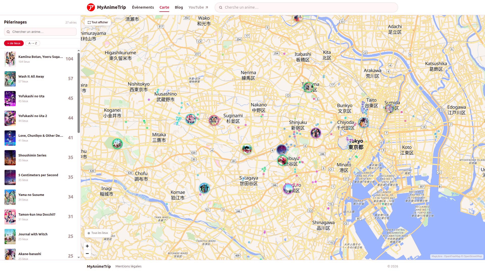 Pilgrimage map